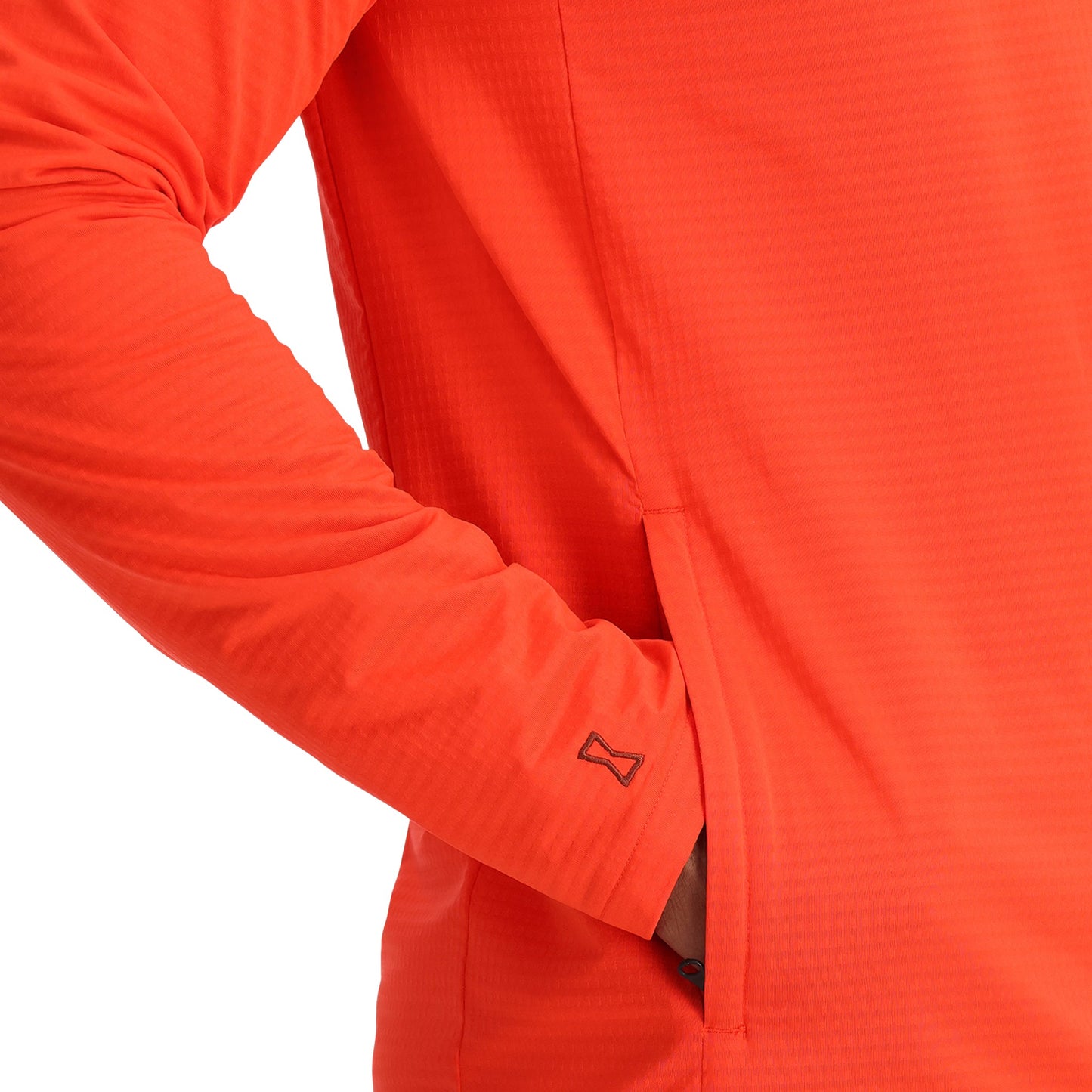 Mens Gridweb Tech Hoodie - Twisted Orange