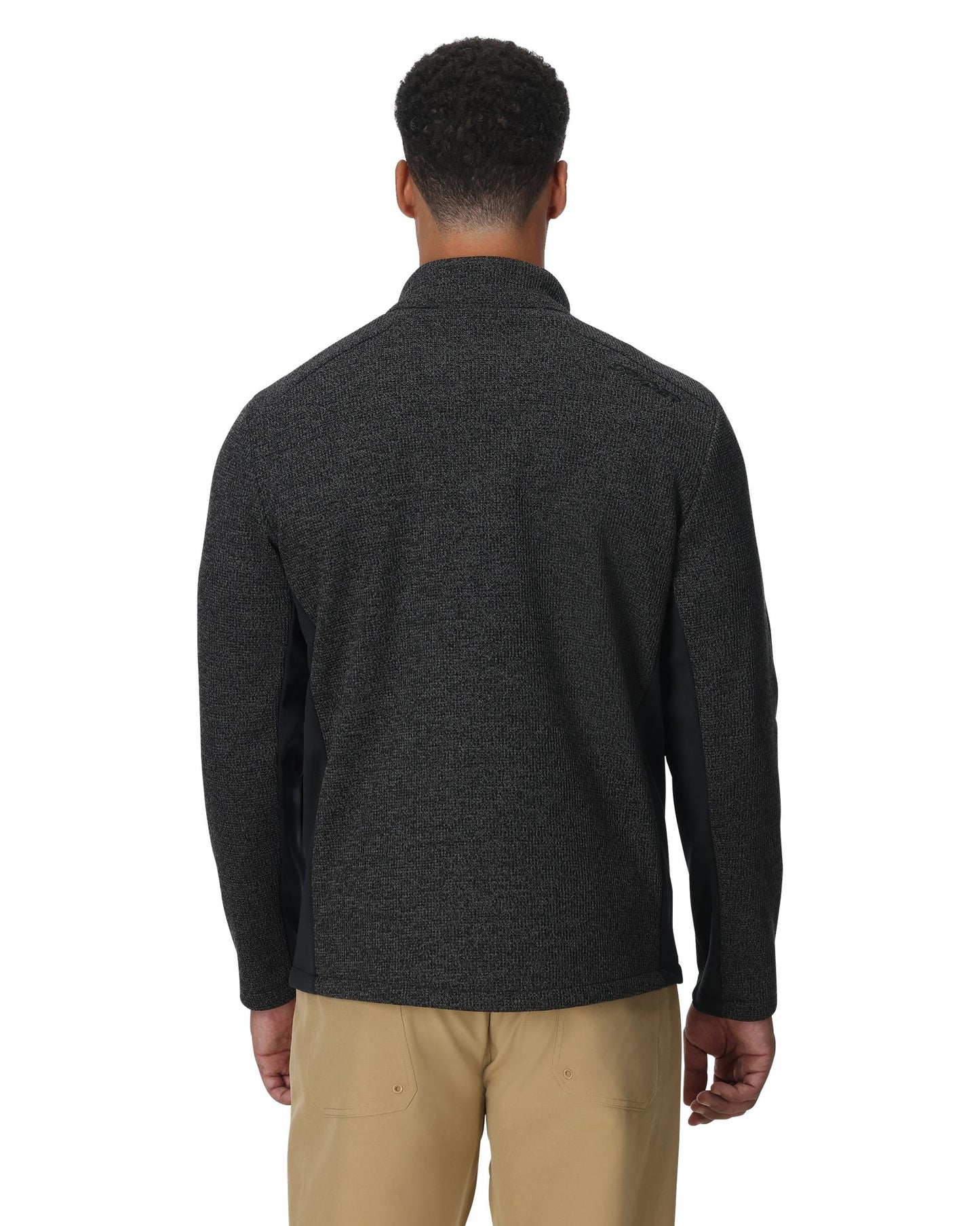 Mens Bandit Half Zip - Limestone/Black Melange