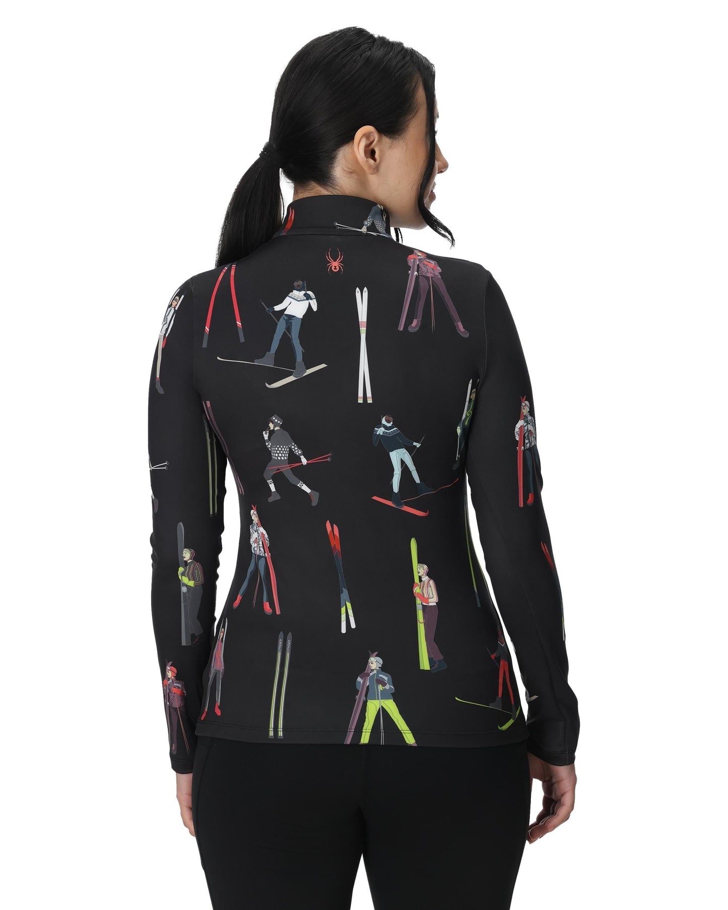 Womens Vivid Half Zip - Vintage Vibes Black