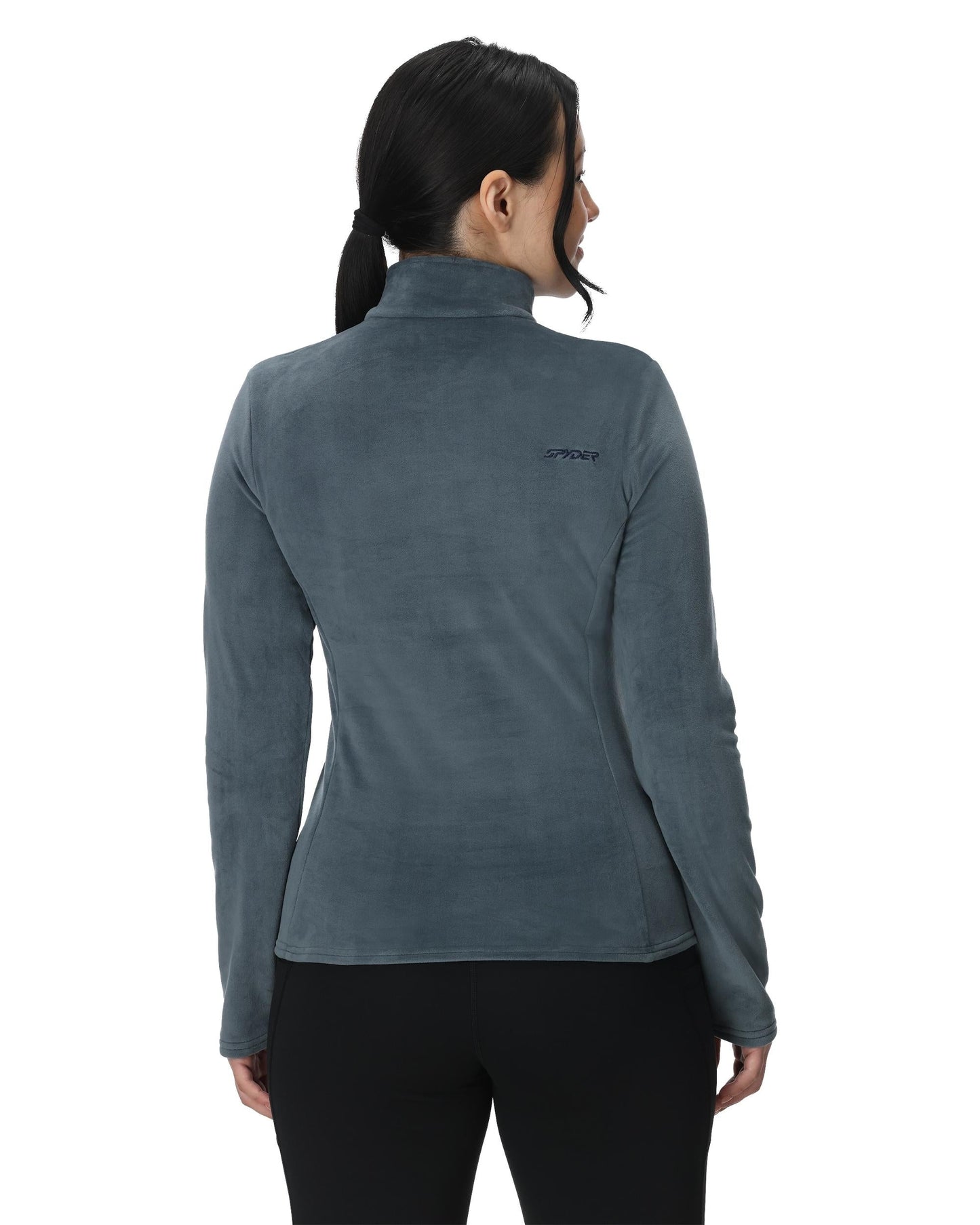 Womens Shimmer Bug Half Zip - Slate Blue
