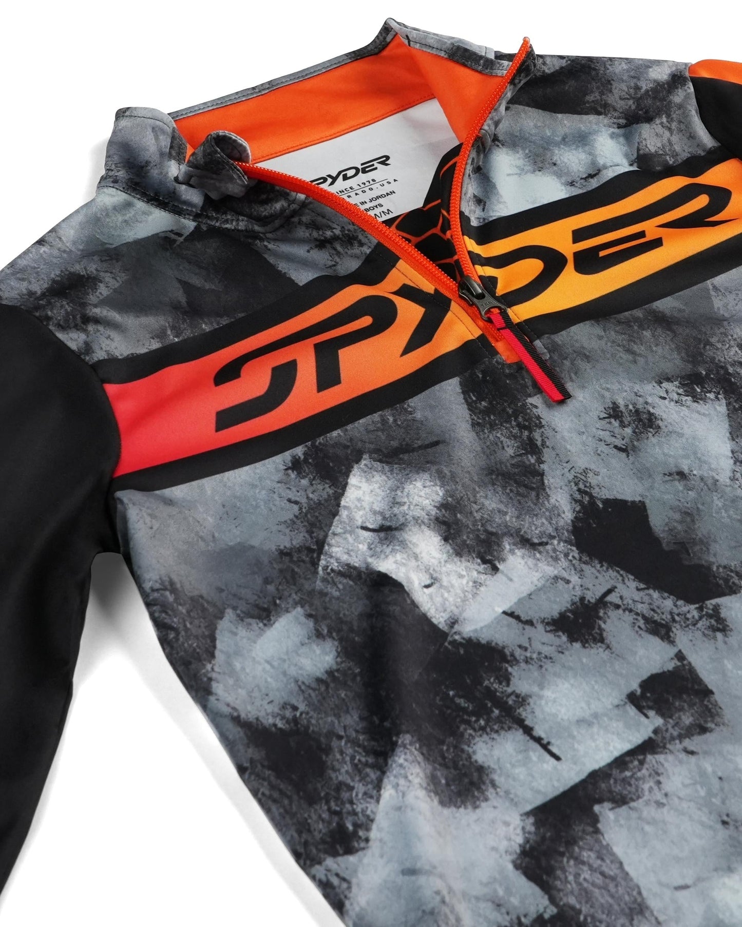 Boys Jacobs Half Zip - Black Block Camo
