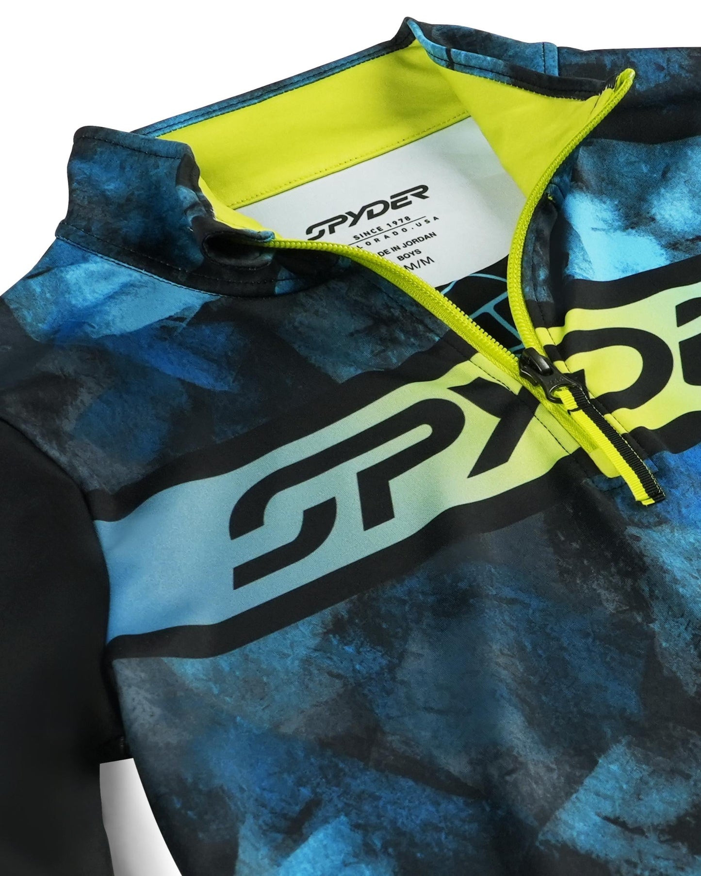 Boys Jacobs Half Zip - Cobalt Block Camo