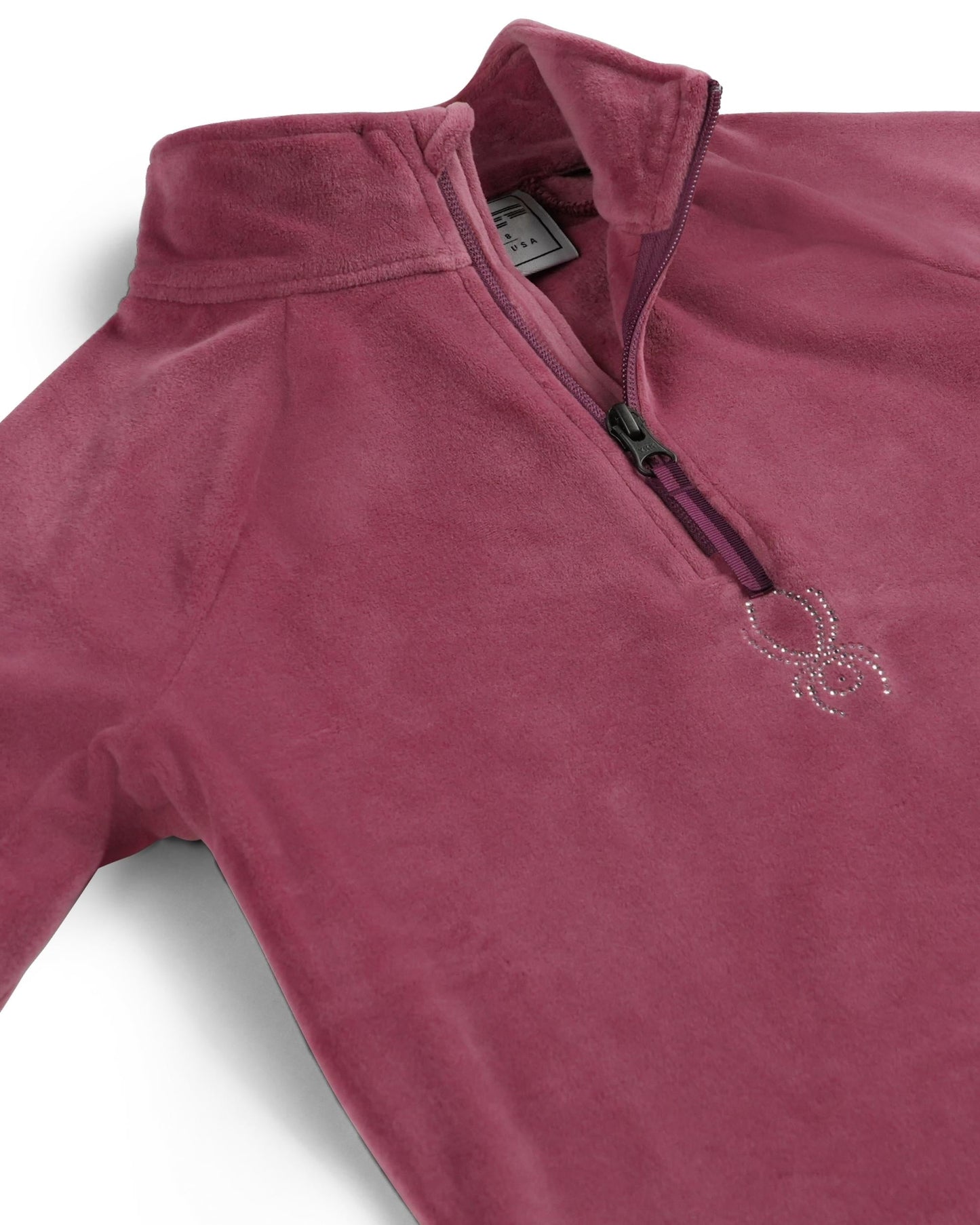 Girls Shimmer Bug Half Zip - Acai
