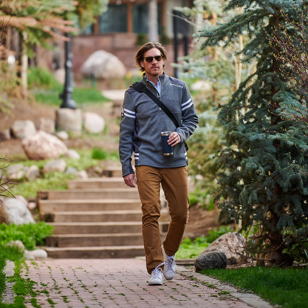 Mens Wengen Half Zip - Ebony