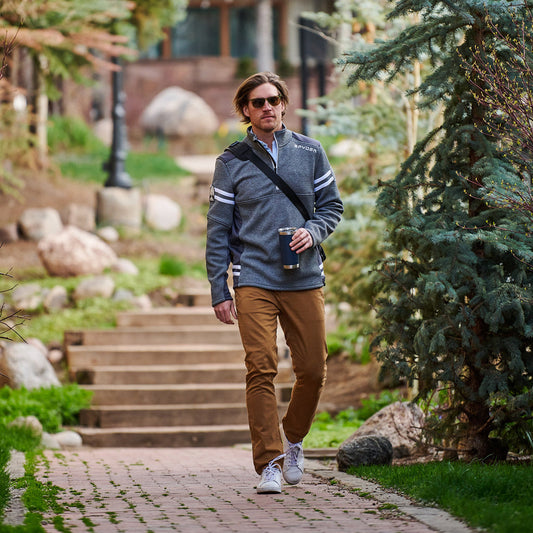 Mens Wengen Half Zip - Ebony