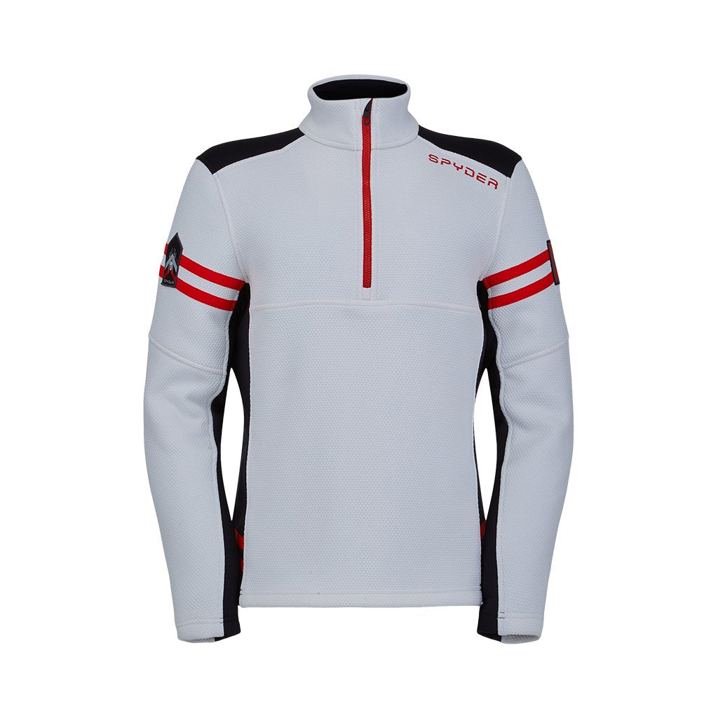 Mens Wengen Half Zip - White