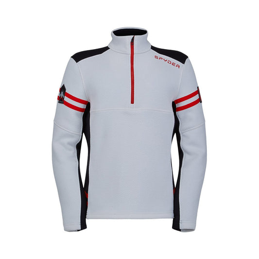 Mens Wengen Half Zip - White