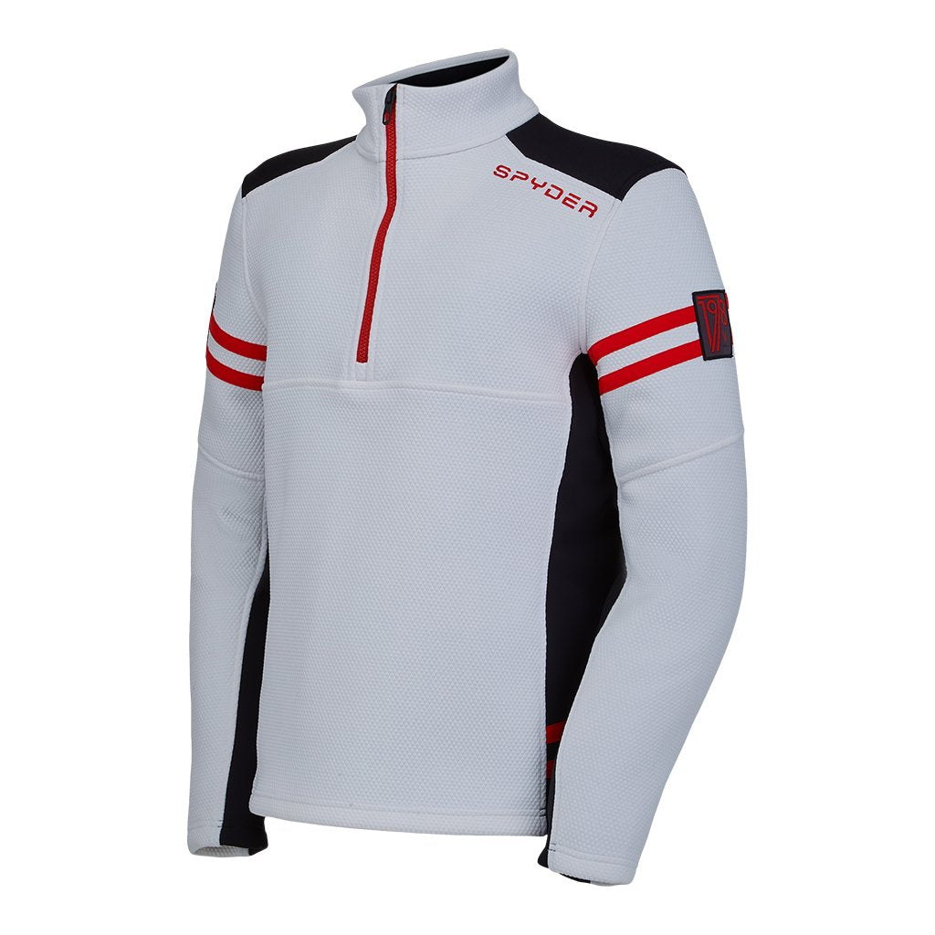 Mens Wengen Half Zip - White
