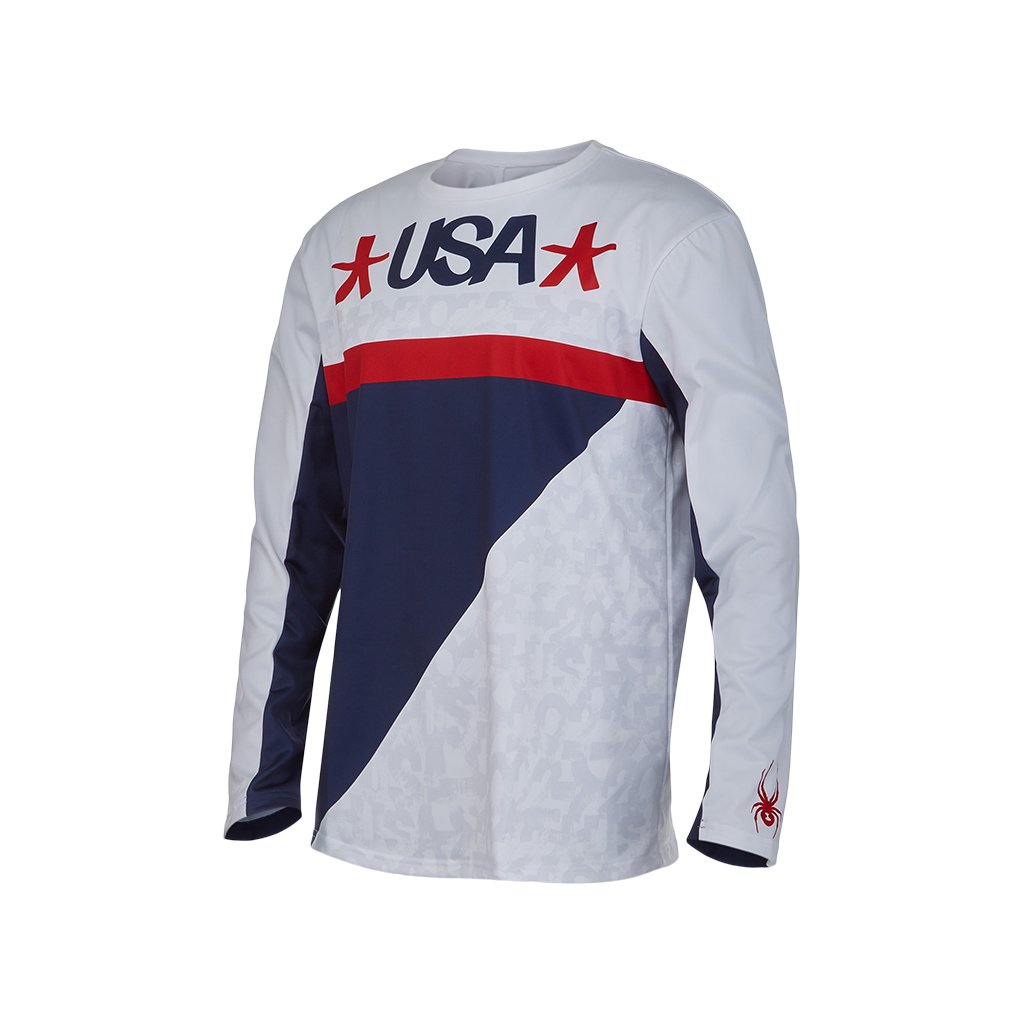 Mens USA Snow Crew - White