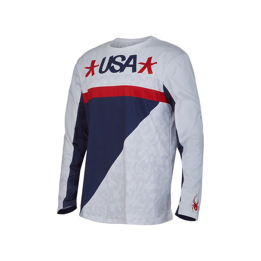 Mens USA Snow Crew - White