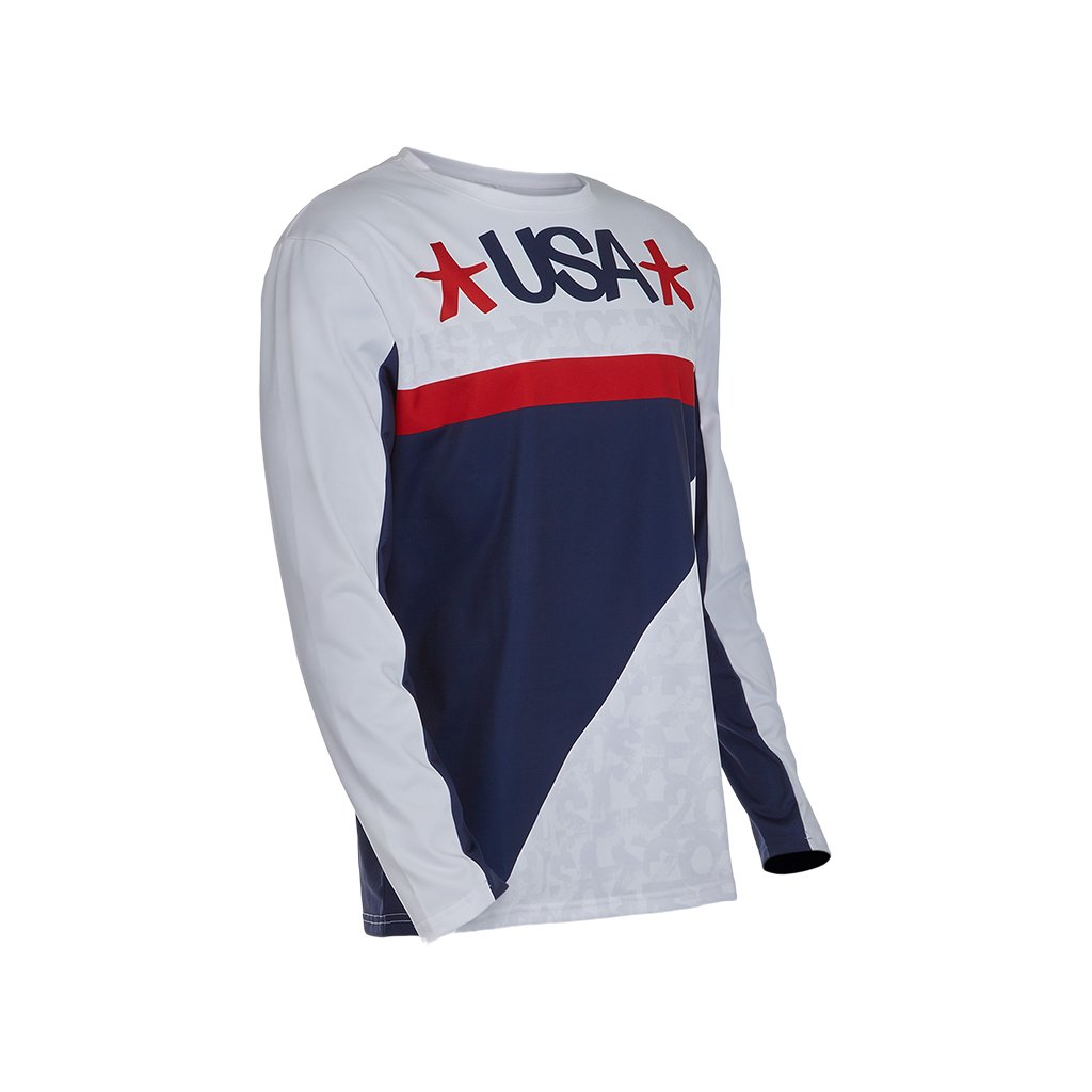 Mens USA Snow Crew - White