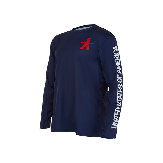 Mens USA Snow Crew - Indigo