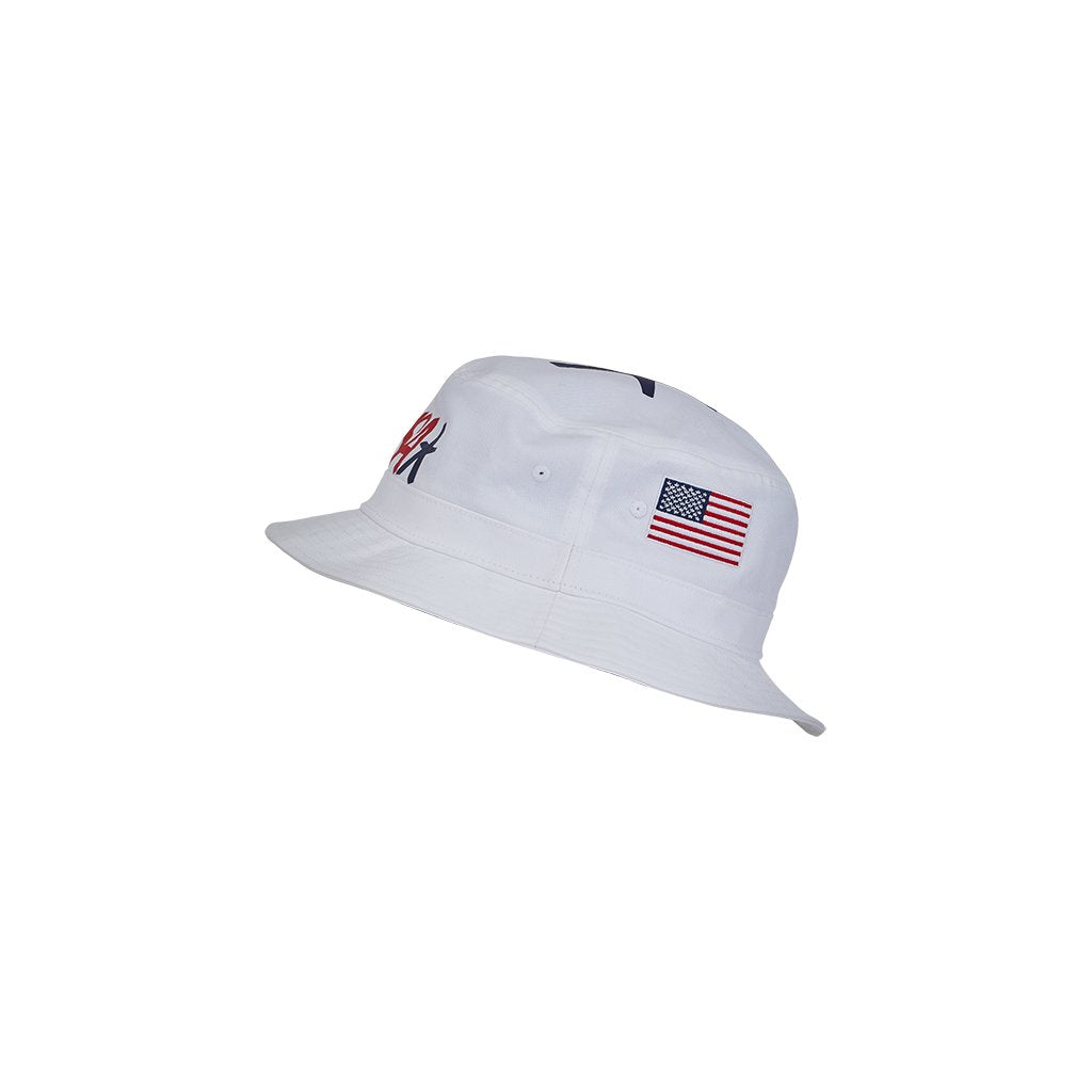 Mens USA Bucket - White