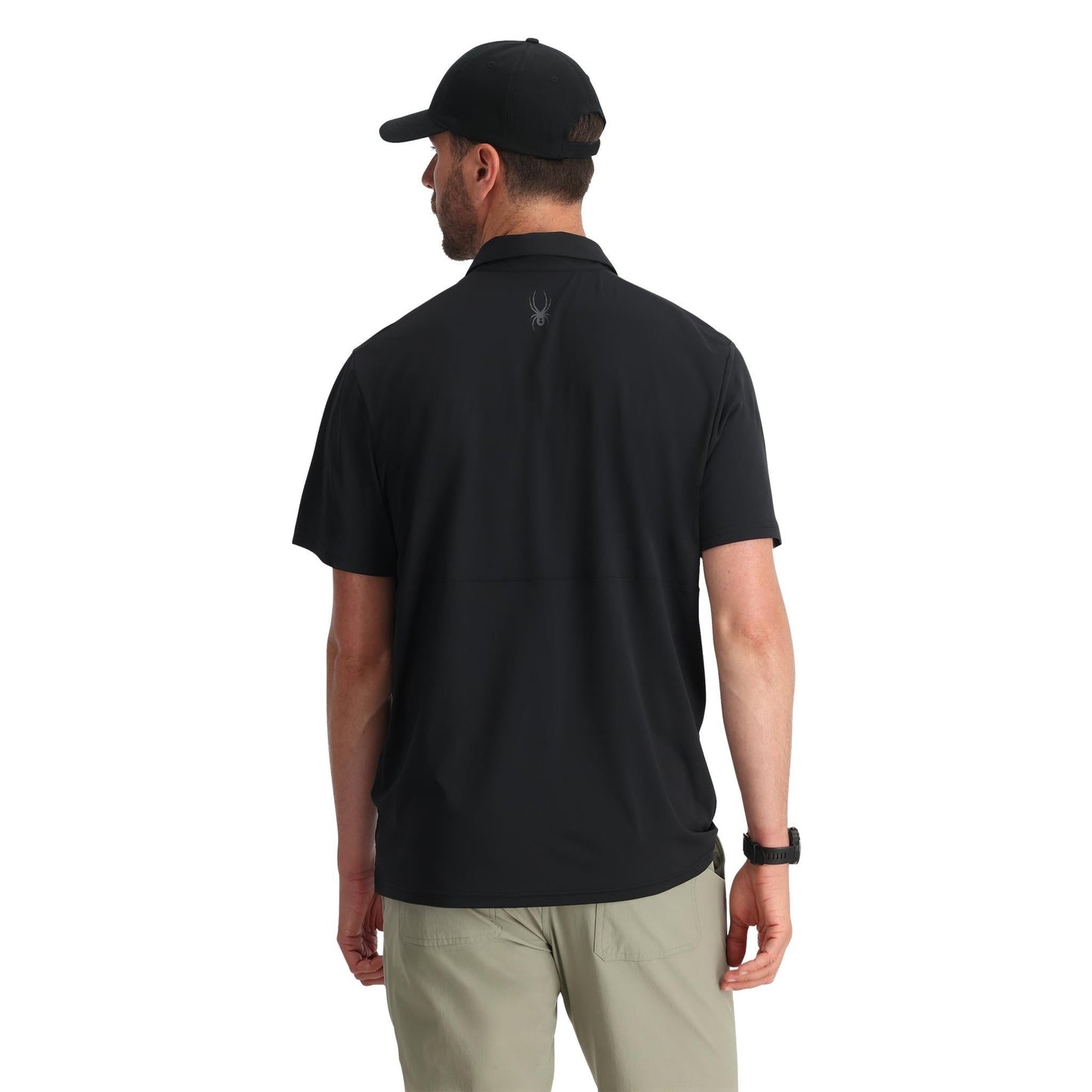 Men Links Short Sleeve Tech Polo - Black