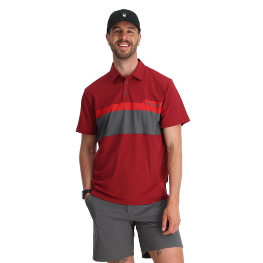 Men Links Short Sleeve Tech Polo - Raw Denim