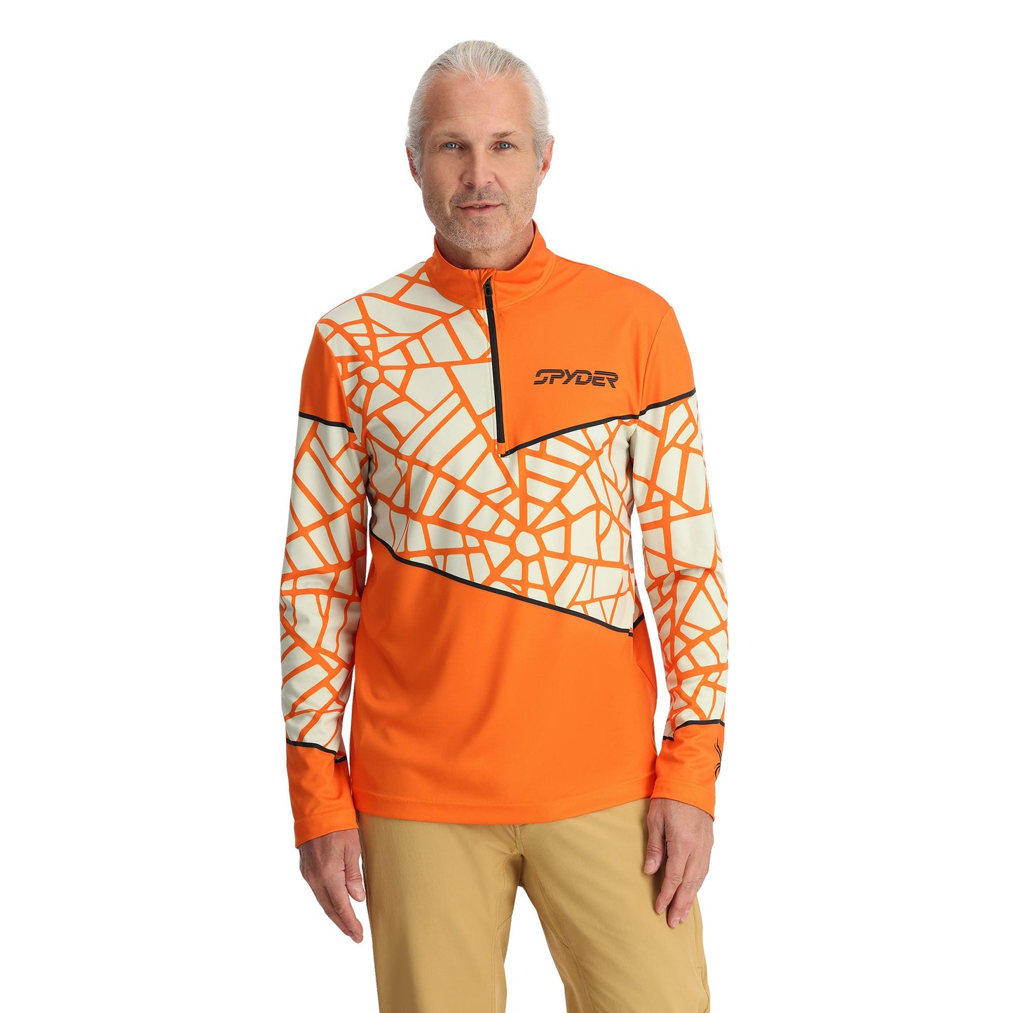 Mens Vital Half Zip - Orange Shock