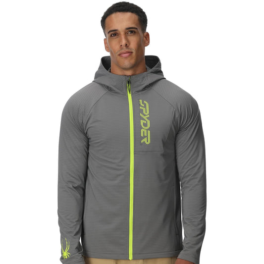 Mens Gridweb Fleece Hoodie - Storm