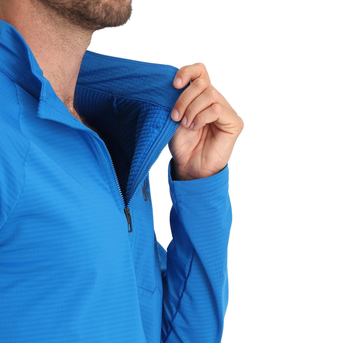 Mens Gridweb Fleece Half Zip - Cobalt
