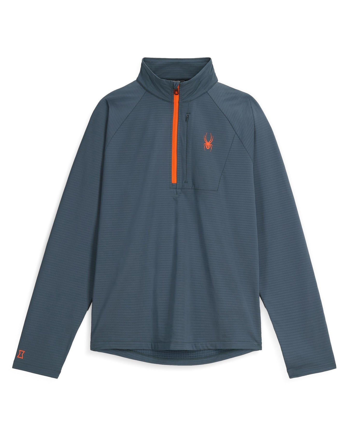 Mens Gridweb Fleece Hoodie - Slate Blue