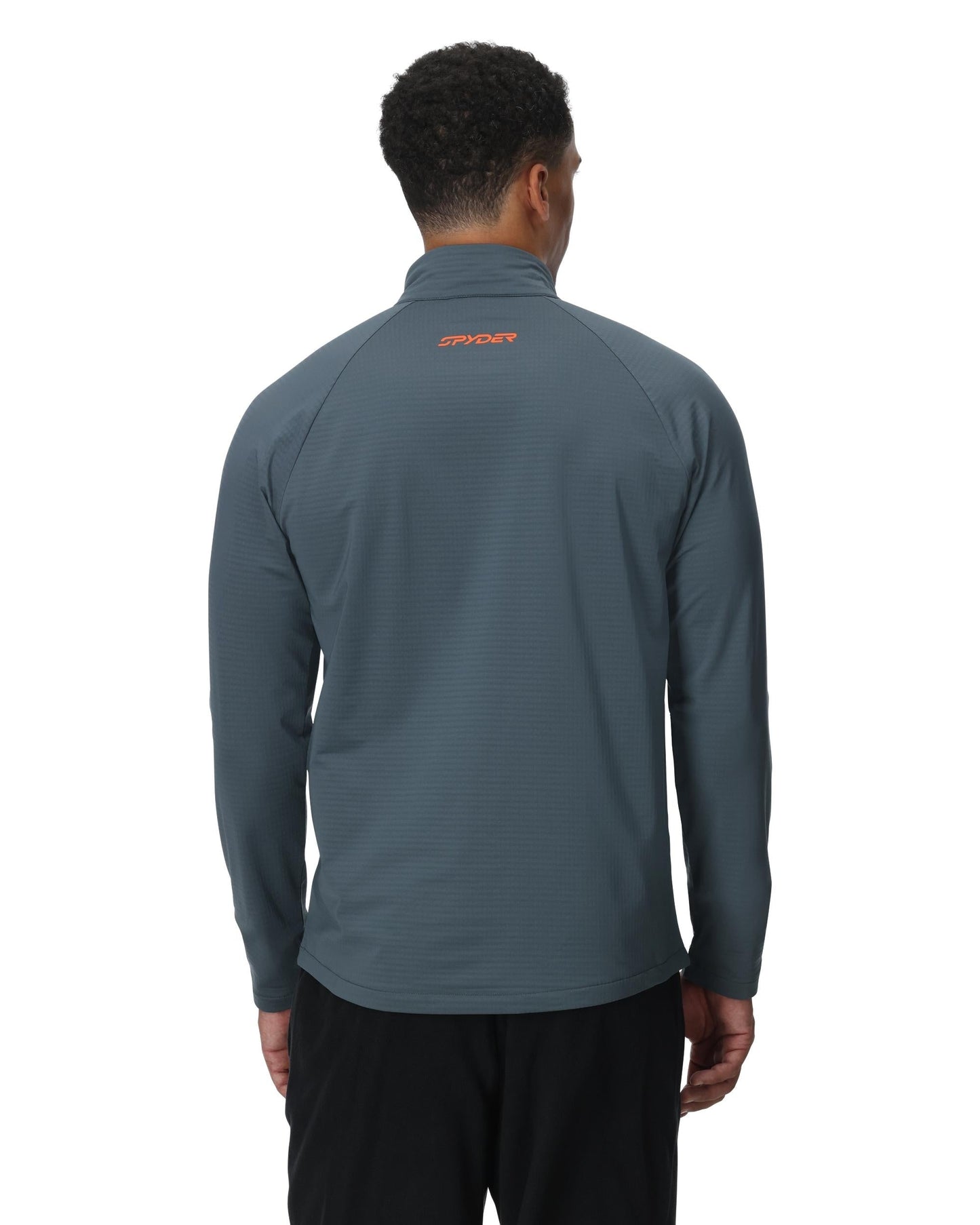 Mens Gridweb Half Zip - Slate Blue