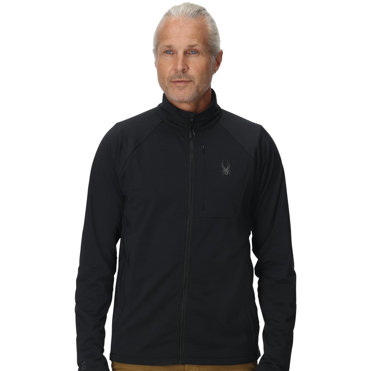 Mens Gridweb Full Zip - Black