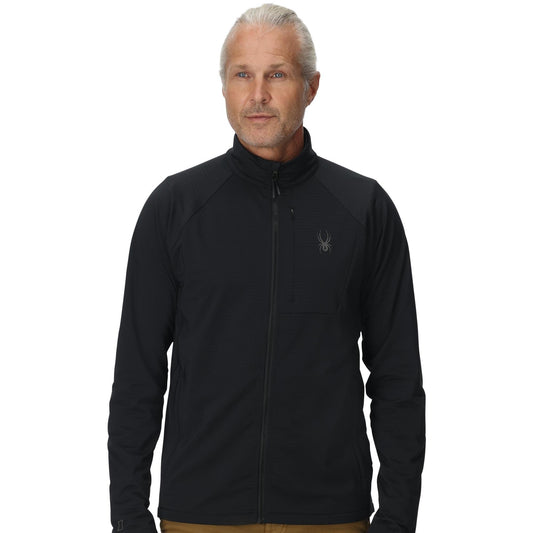 Mens Gridweb Full Zip - Black