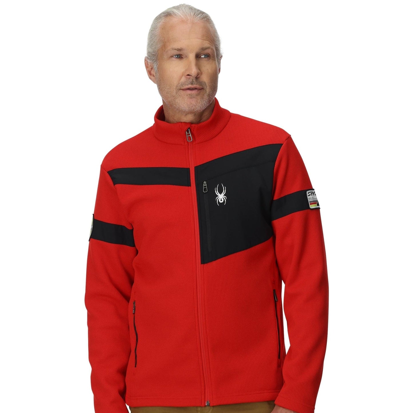 Mens Wengen Bandit Full Zip - Spyder Red