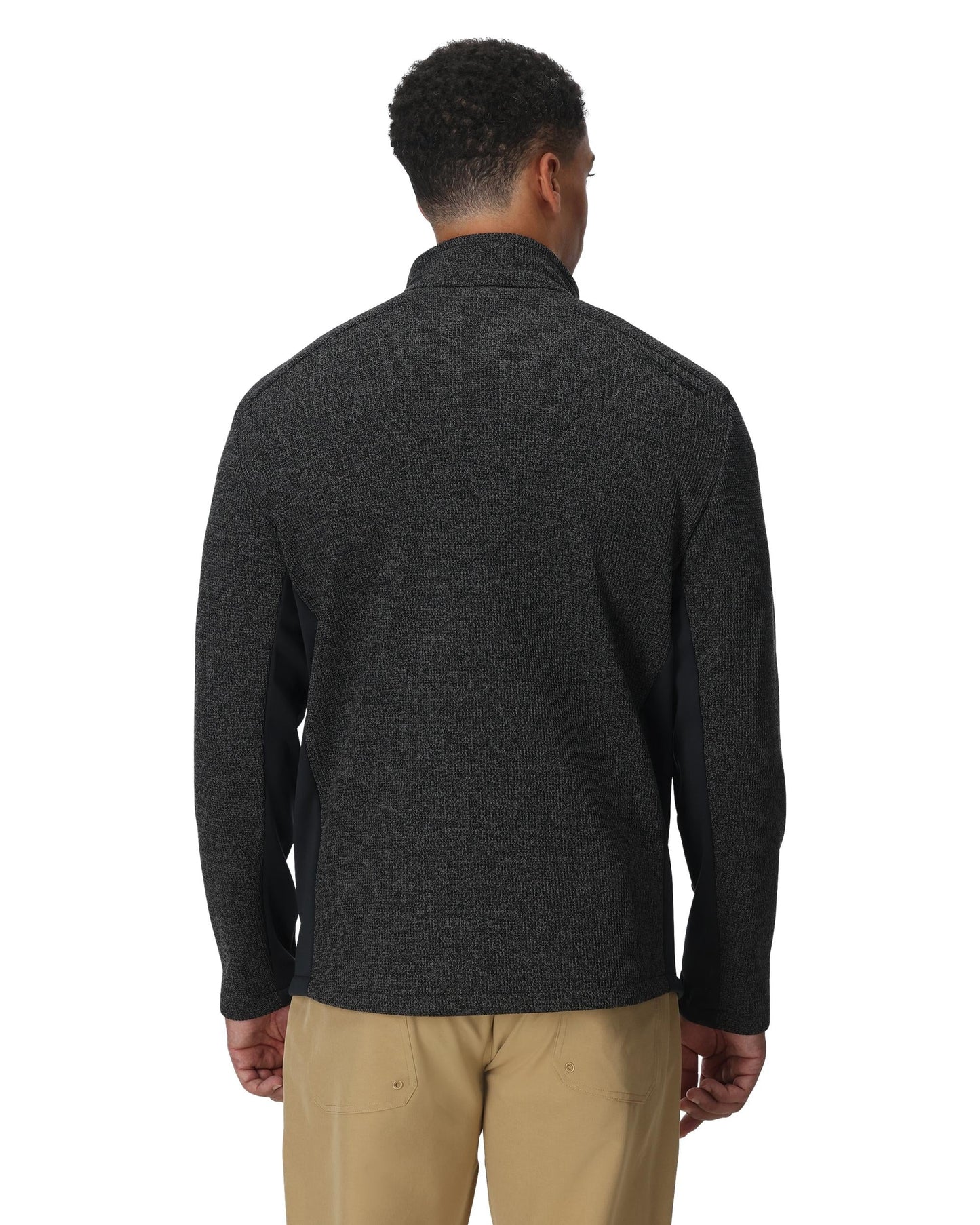 Mens Bandit Full Zip - Limestone Black Melange