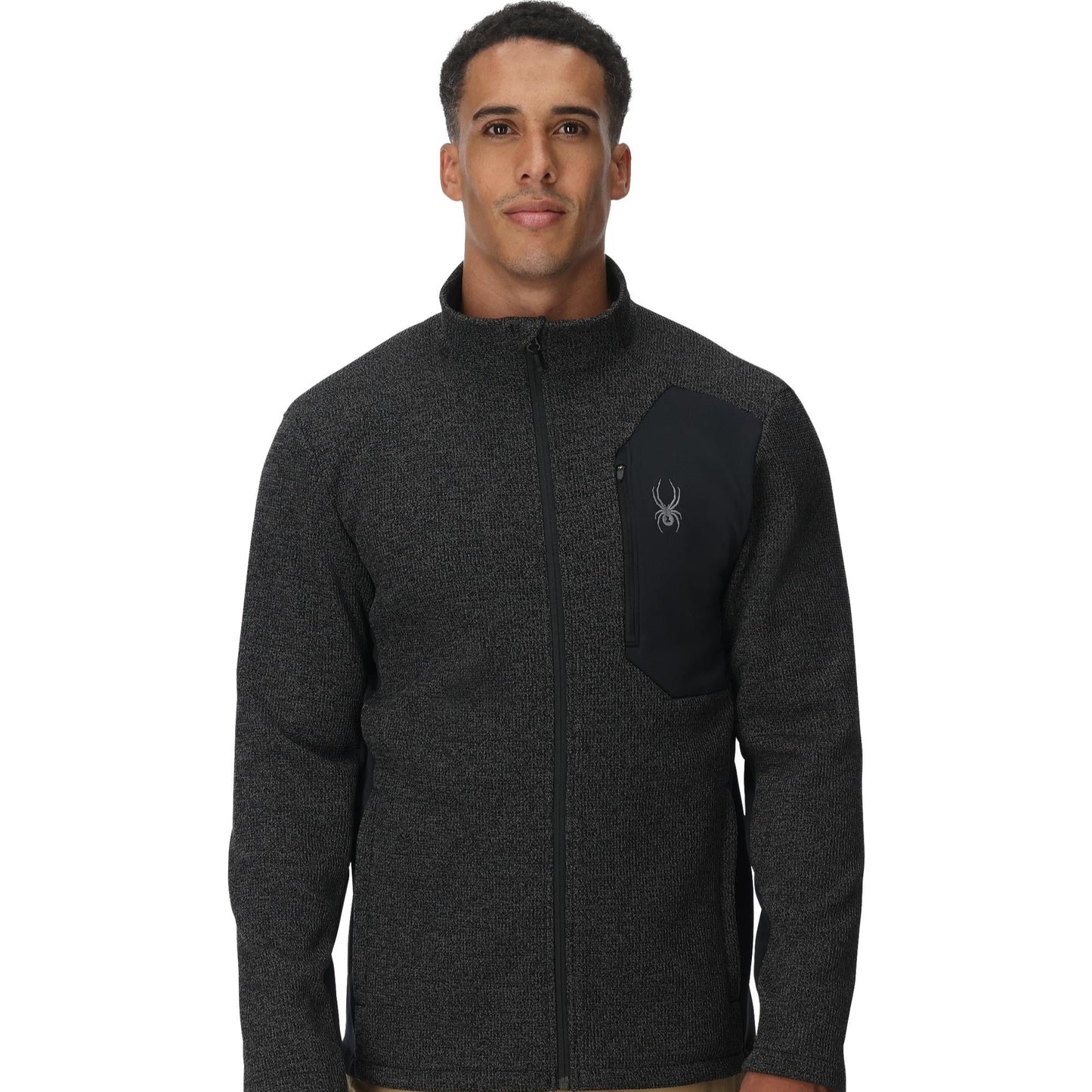 Mens Bandit Full Zip - Limestone Black Melange