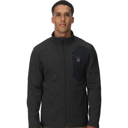 Mens Bandit Full Zip - Limestone Black Melange