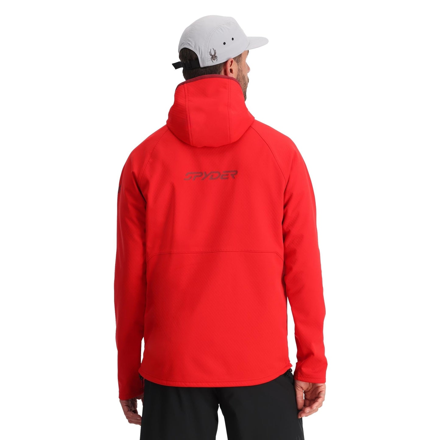 Mens Gridweb ShellFleece™ Hoodie - Spyder Red