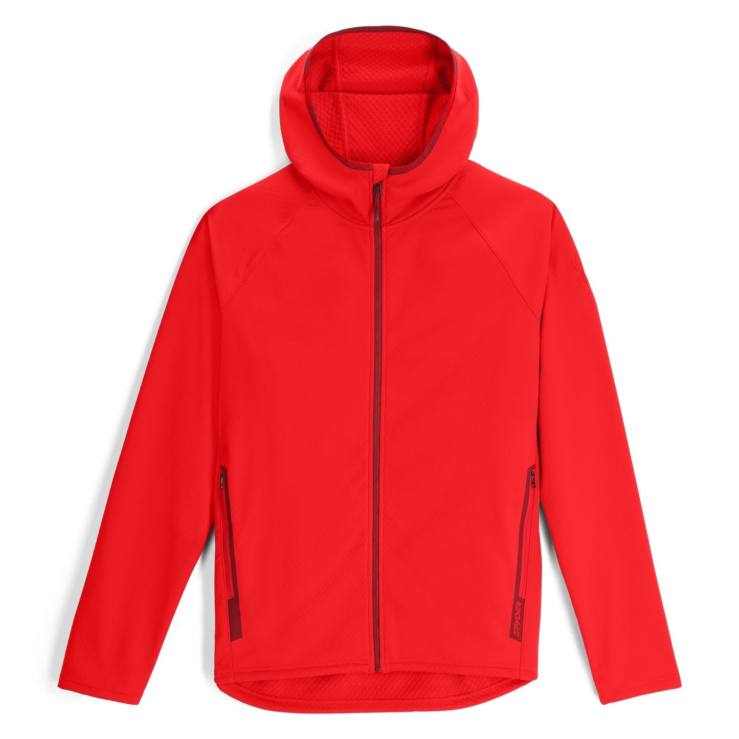 Mens Gridweb ShellFleece™ Hoodie - Spyder Red