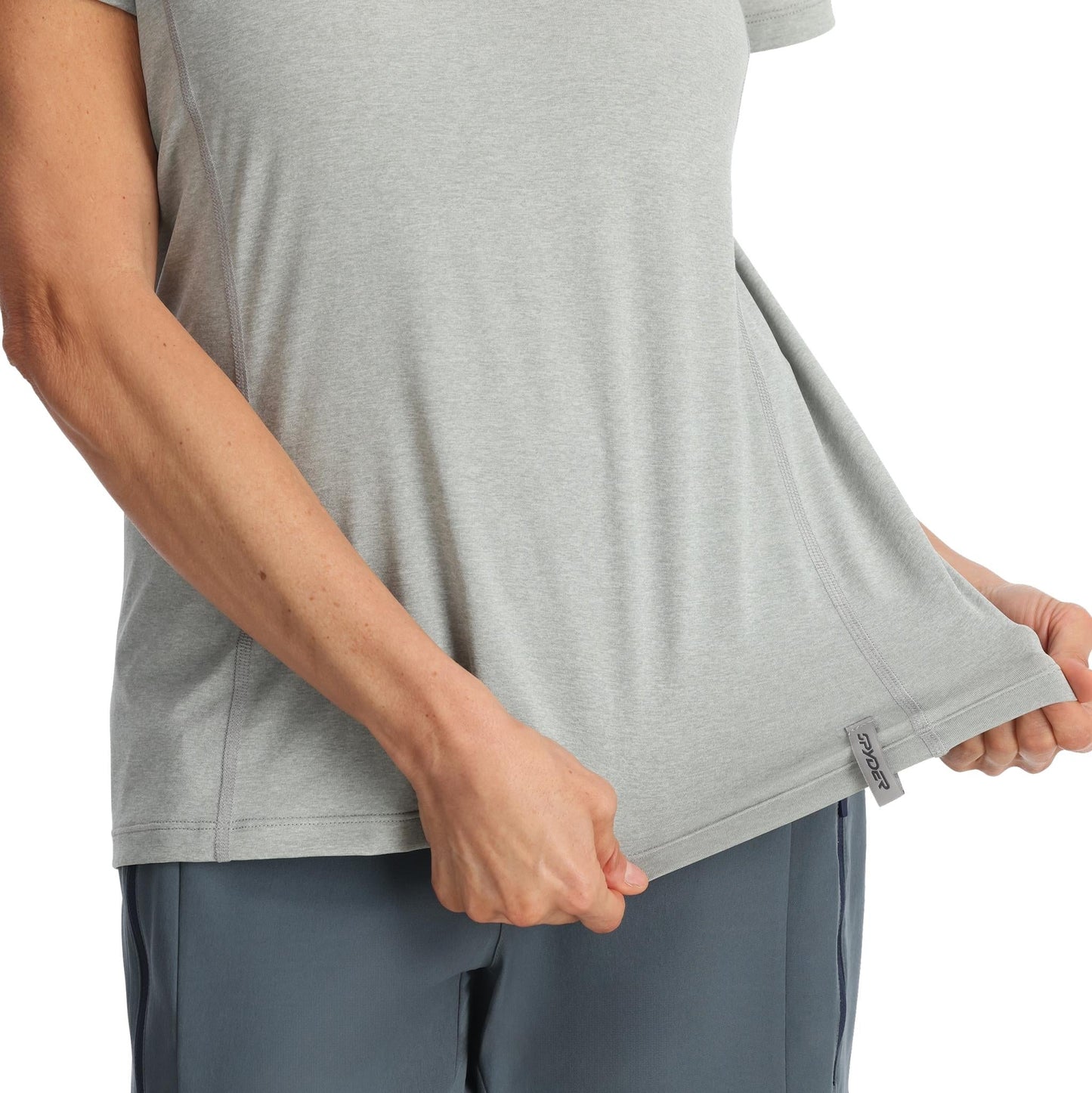 Womens Arc Short Sleeve Crew Tee - Pewter