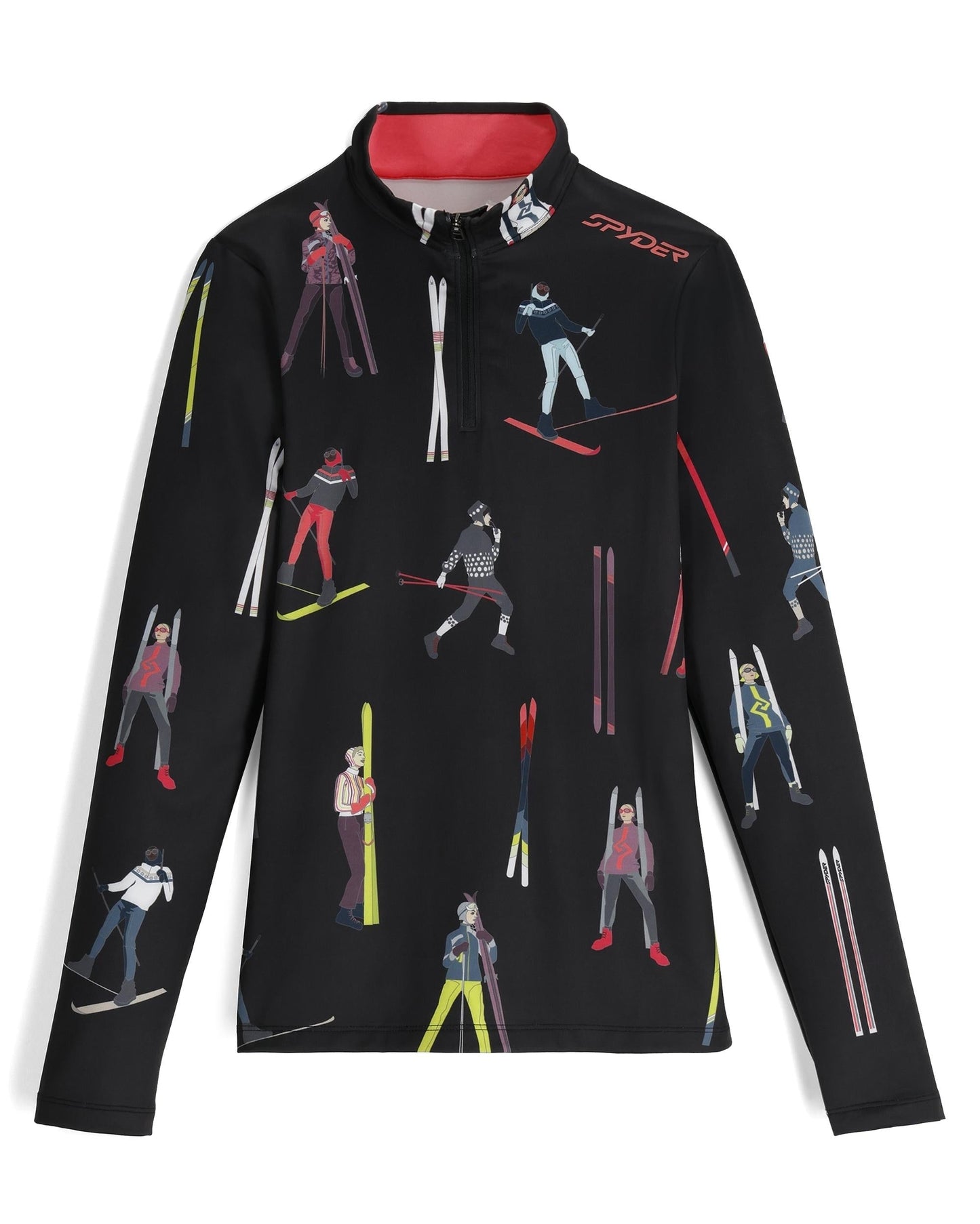 Womens Vivid Half Zip - Vintage Vibes Black