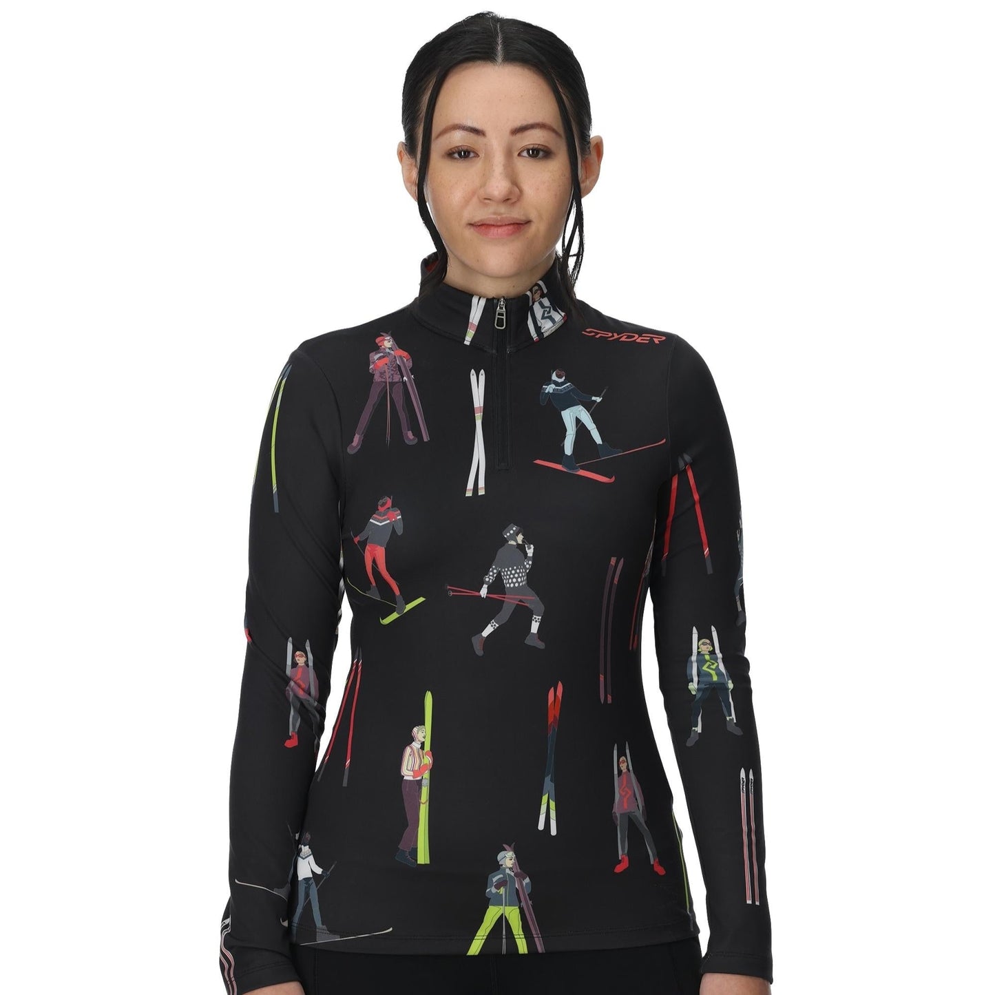 Womens Vivid Half Zip - Vintage Vibes Black