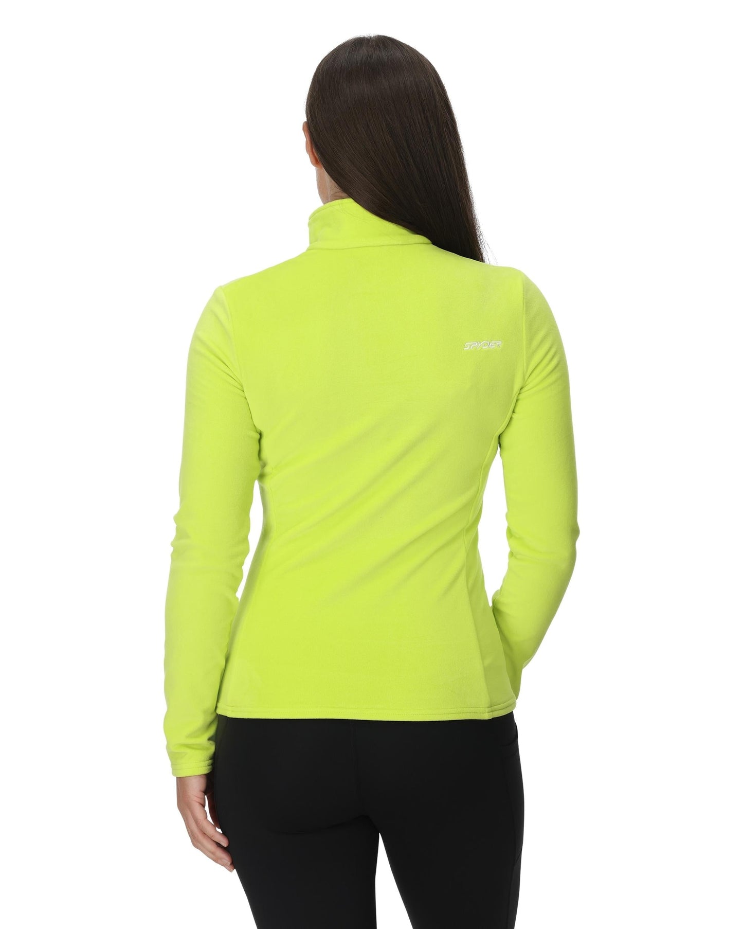 Womens Shimmer Bug Half Zip - Lime