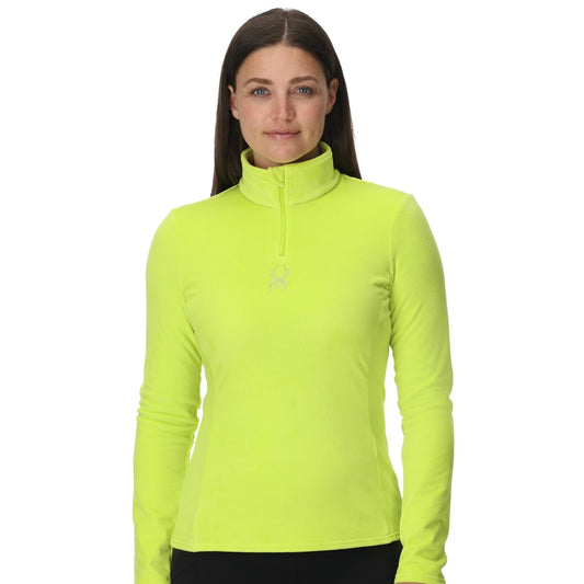Womens Shimmer Bug Half Zip - Lime