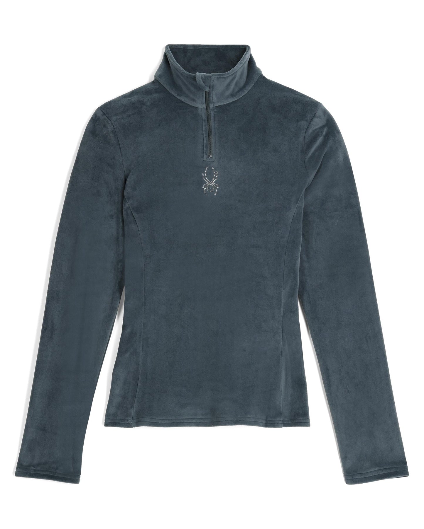 Womens Shimmer Bug Half Zip - Slate Blue