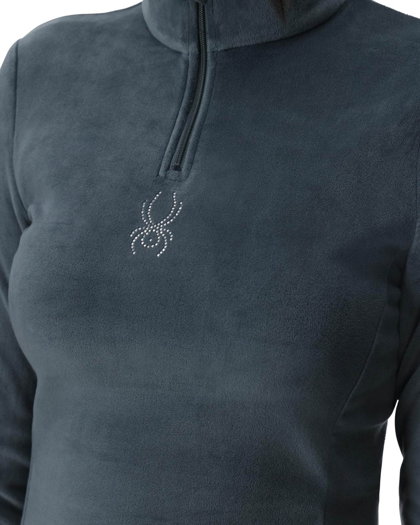 Womens Shimmer Bug Half Zip - Slate Blue