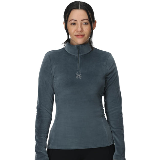 Womens Shimmer Bug Half Zip - Slate Blue