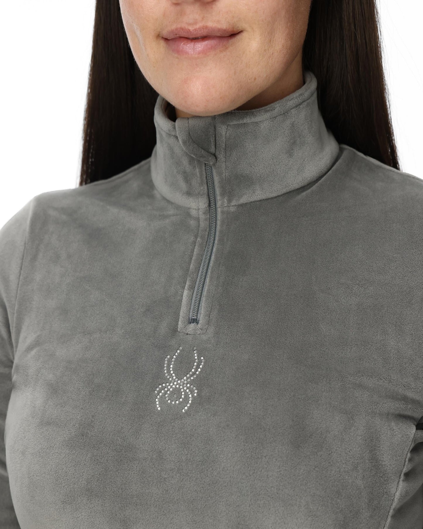 Womens Shimmer Bug Half Zip - Storm