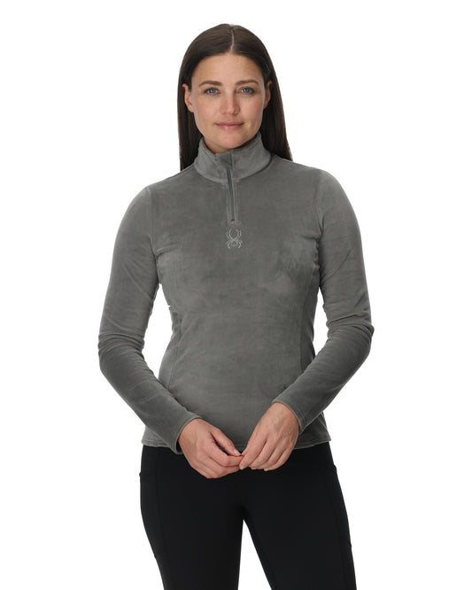 Womens Shimmer Bug Half Zip - Storm