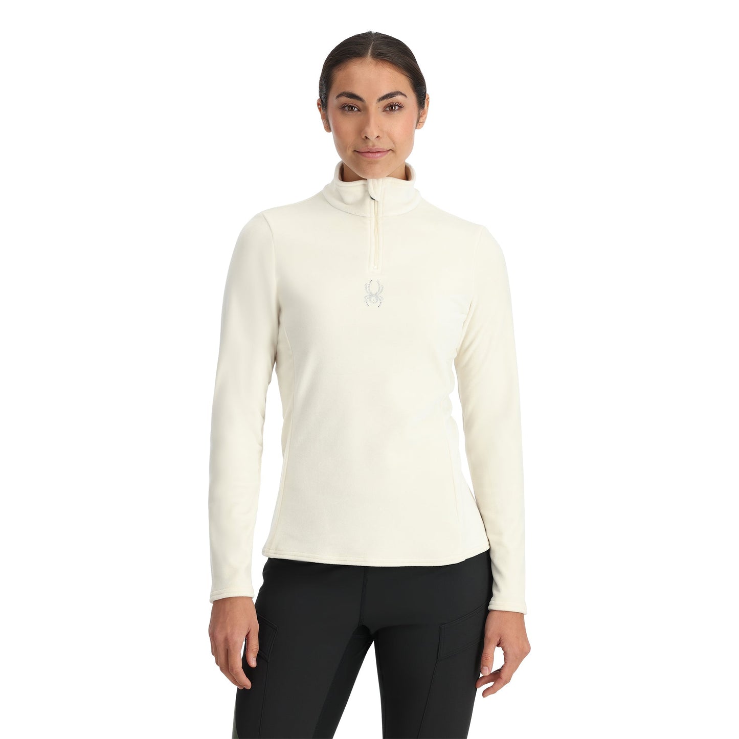 Womens Shimmer Bug Half Zip - Vanilla Latte