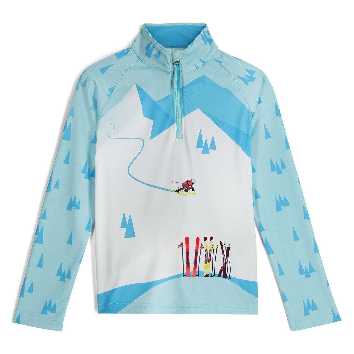 Girls Surface Half Zip - Crystal Blue