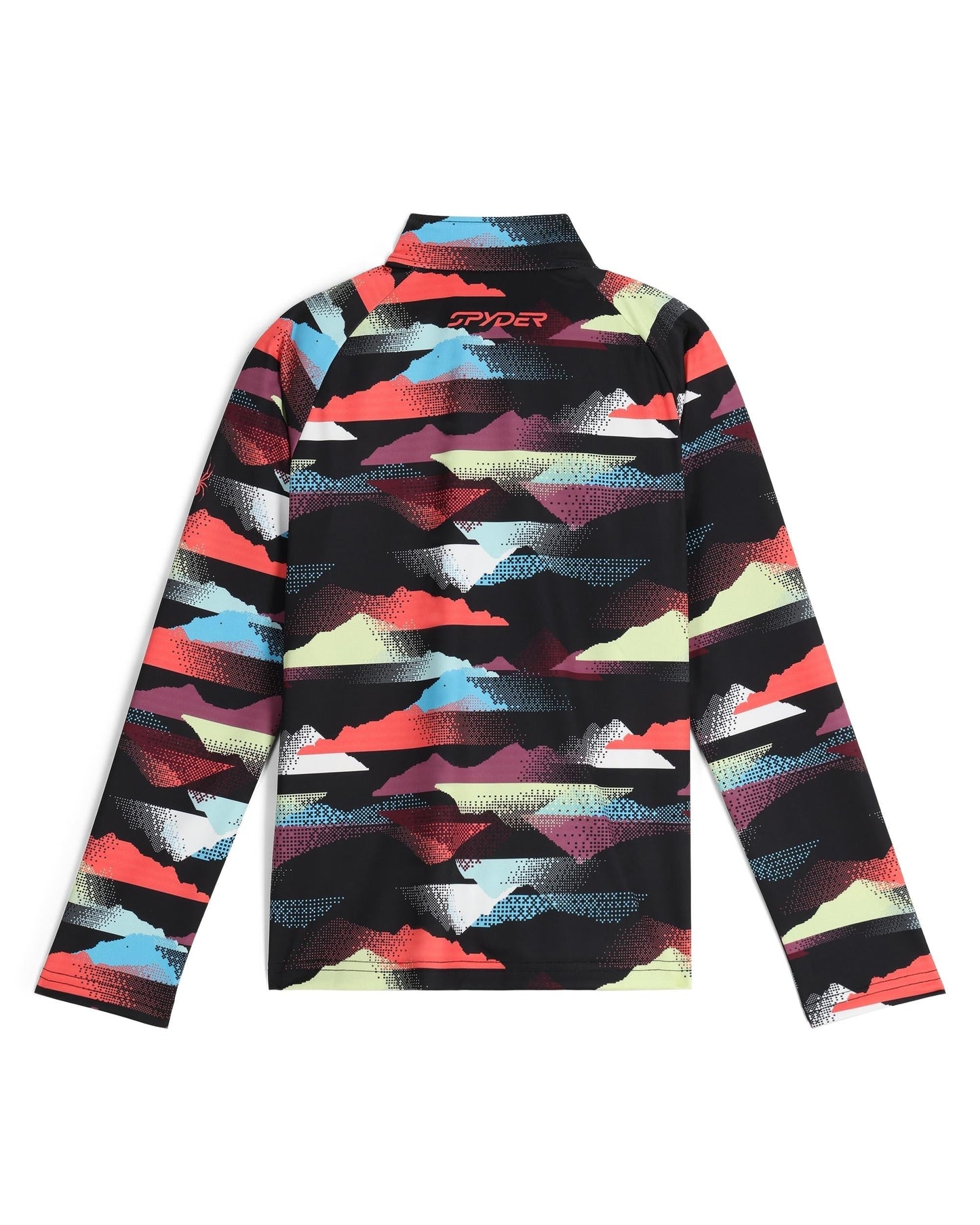 Girls Surface Half Zip - Multi Mountain Print