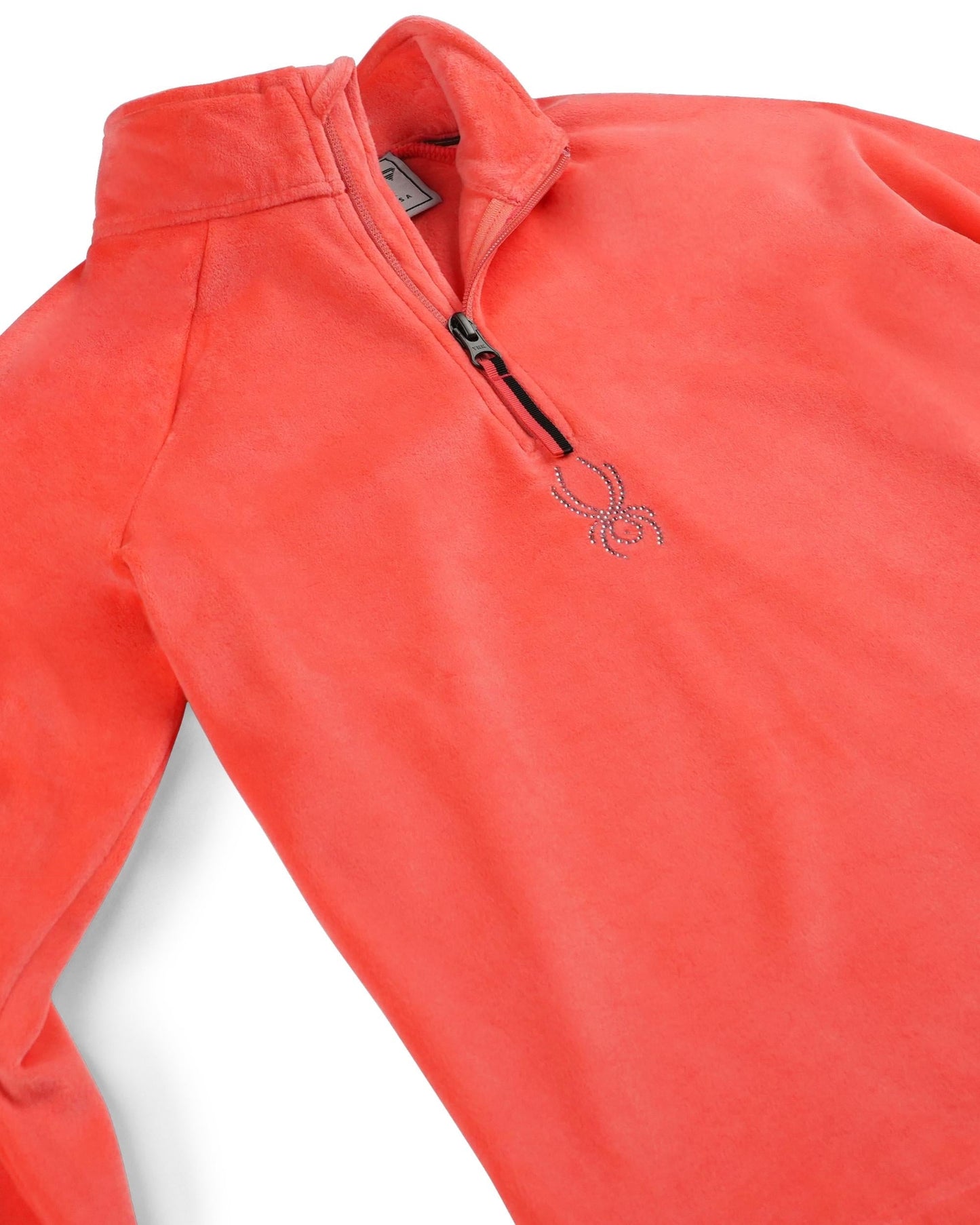 Girls Shimmer Bug Half Zip - Coral Haze