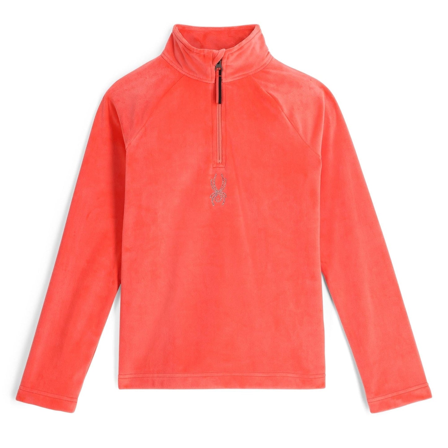 Girls Shimmer Bug Half Zip - Coral Haze