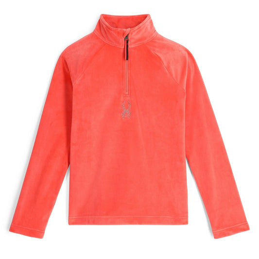 Girls Shimmer Bug Half Zip - Coral Haze