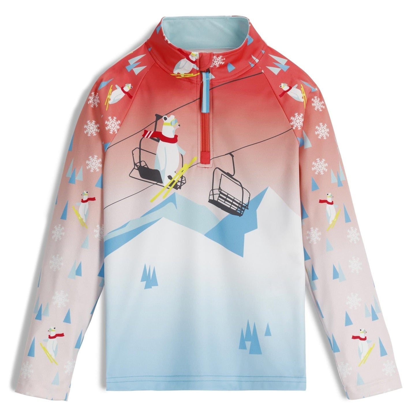 Girls Reflect Half Zip - Coral Haze
