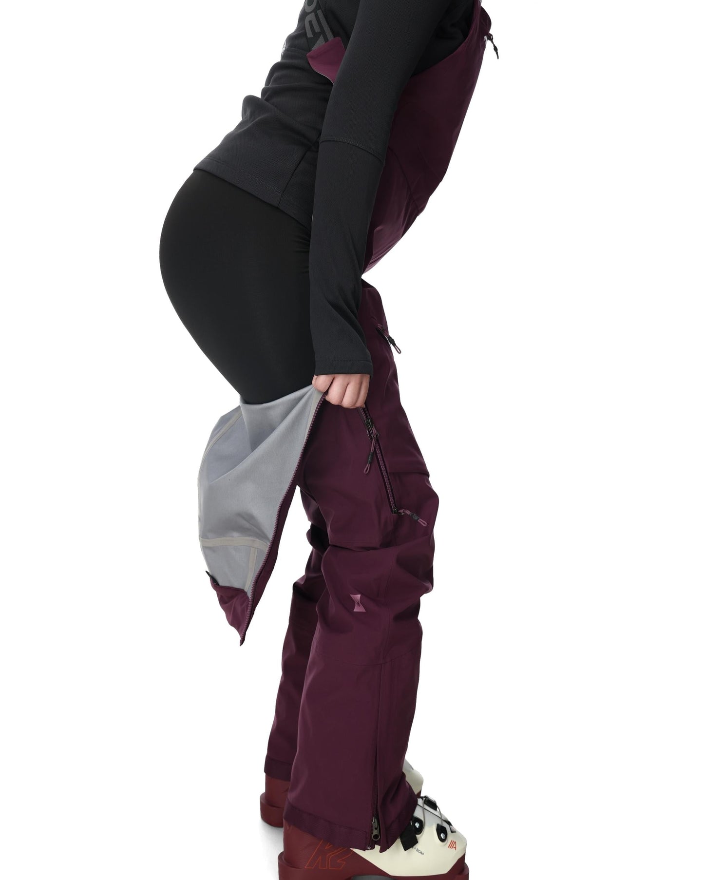 Womens Solitaire Bib - Plum